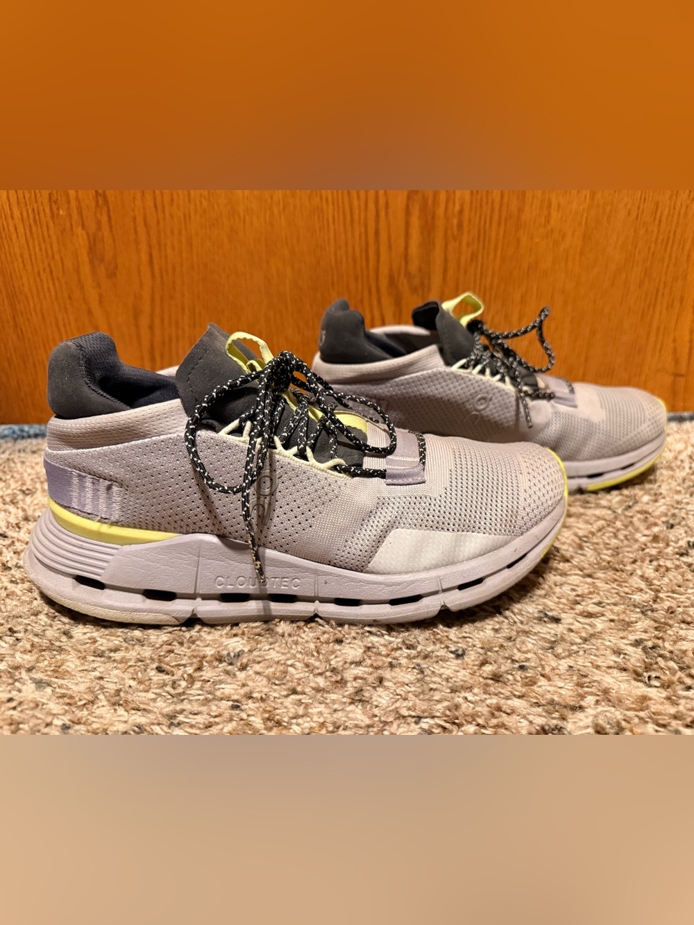 CloudTec Performance women’s Sneakers in Light Gray/purple with Yellow Accents